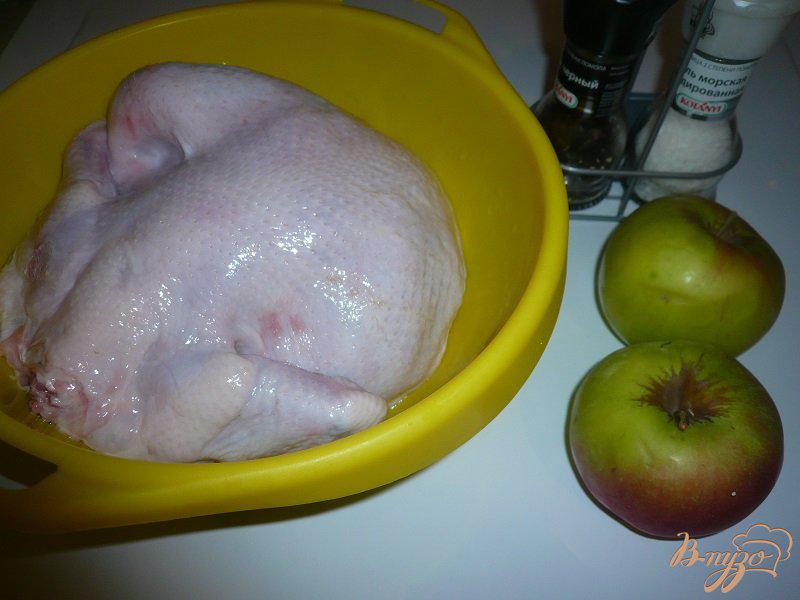 Фото приготовление рецепта: Курица с яблоками, запеченная в мультиварке шаг №1