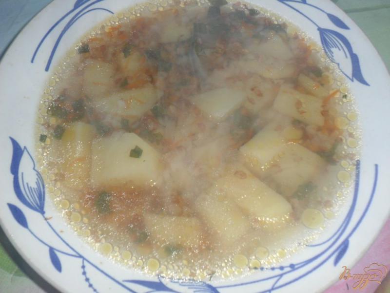 Фото приготовление рецепта: Суп с куриным жиром шаг №6