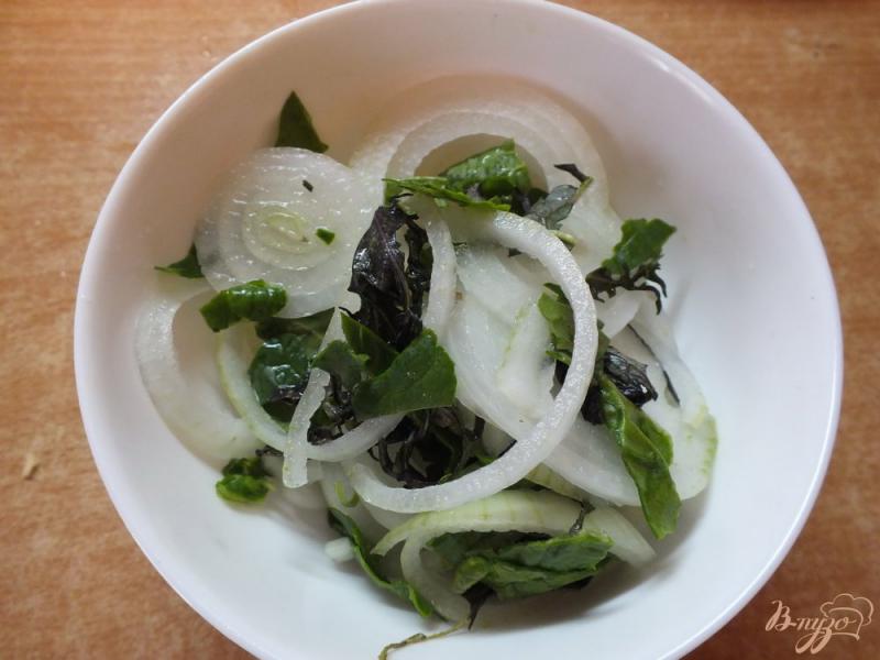 Фото приготовление рецепта: Луковый французский салат шаг №4