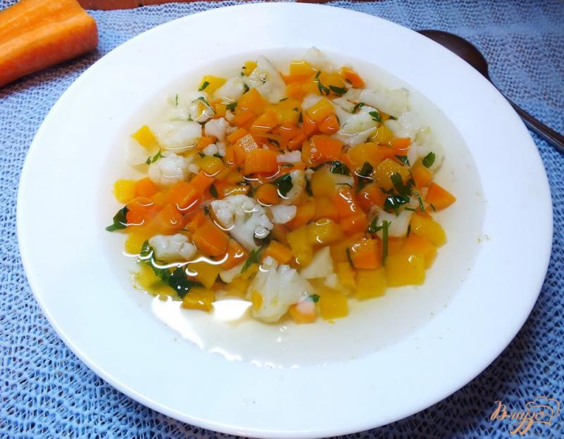 Фото приготовление рецепта: Суп из полу сырых овощей витаминный шаг №5