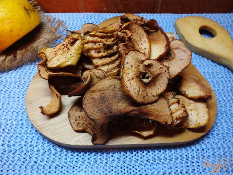 Фото приготовление рецепта: Сушеные яблоки с корицей и гвоздикой в духовке шаг №4