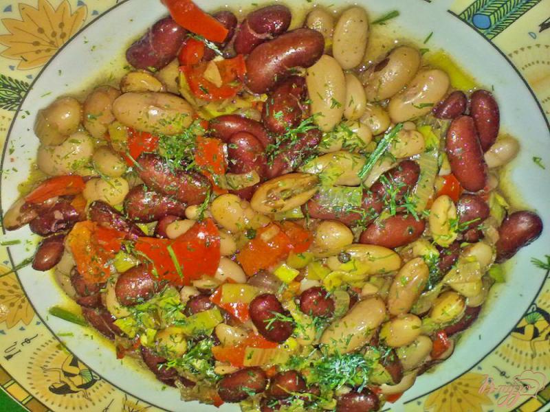 Фото приготовление рецепта: Фасоль тушеная с овощами шаг №7