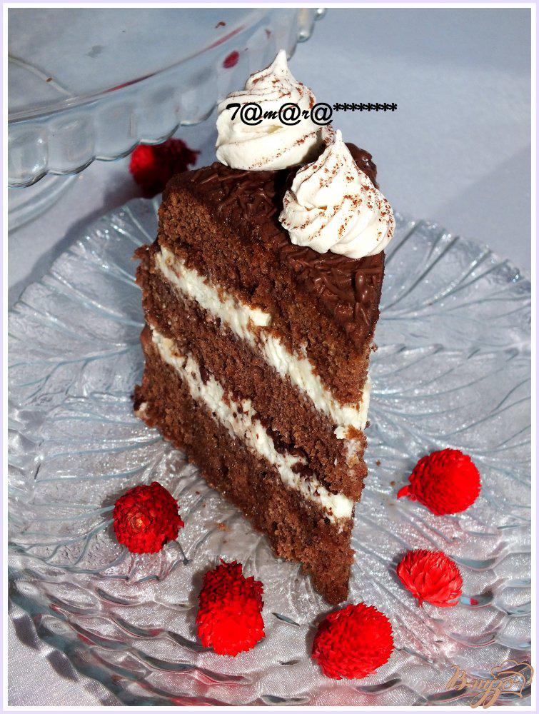 Фото приготовление рецепта: Торт «Шоколадно-кофейный с безе» шаг №18
