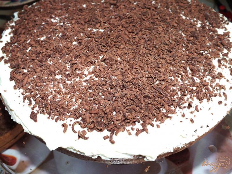 Фото приготовление рецепта: Торт «Шоколадно-кофейный с безе» шаг №12