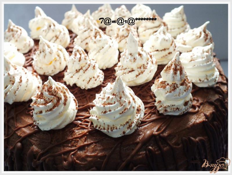 Фото приготовление рецепта: Торт «Шоколадно-кофейный с безе» шаг №16