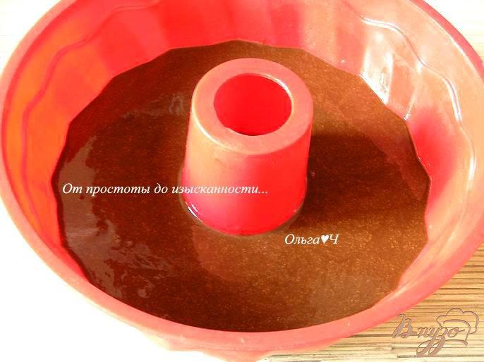 Фото приготовление рецепта: Праздничный шоколадный манник шаг №4