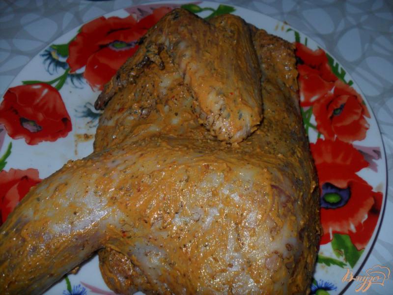 Фото приготовление рецепта: Домашняя курица в горчичной шубке шаг №3