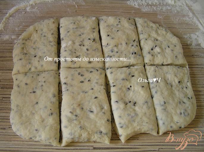 Фото приготовление рецепта: Содовый постный хлеб с кунжутом шаг №4