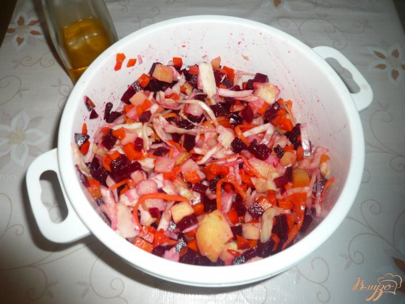 Фото приготовление рецепта: Винегрет из запеченных овощей шаг №7