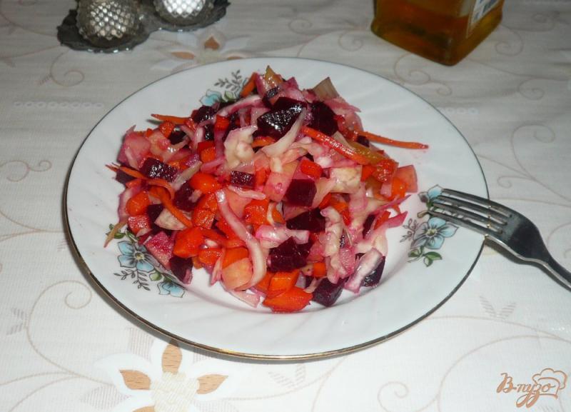 Фото приготовление рецепта: Винегрет из запеченных овощей шаг №8