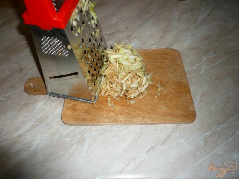 Фото приготовление рецепта: Творожно-яблочная запеканка с овсяными хлопьями шаг №5