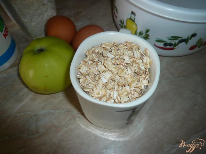 Фото приготовление рецепта: Творожно-яблочная запеканка с овсяными хлопьями шаг №2