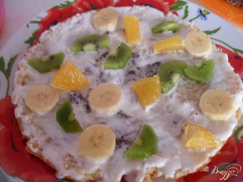 Фото приготовление рецепта: Торт «Графские развалины с фруктами» шаг №10