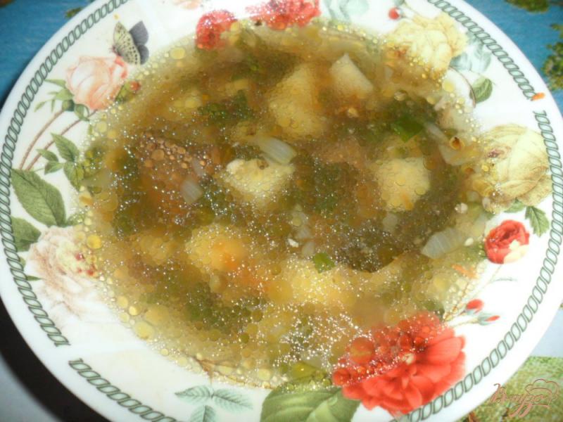 Фото приготовление рецепта: Суп с гусиной печенью шаг №6