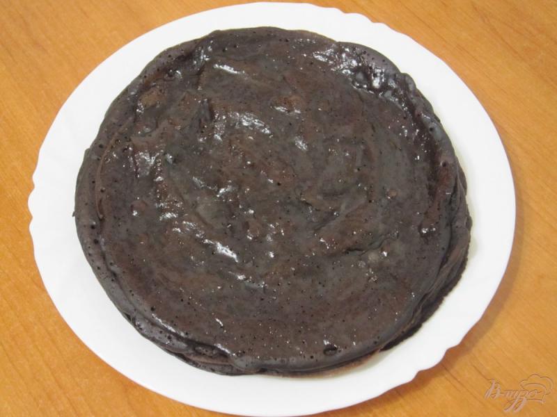 Фото приготовление рецепта: Шоколадные блины с кремом «Черные розы» шаг №5