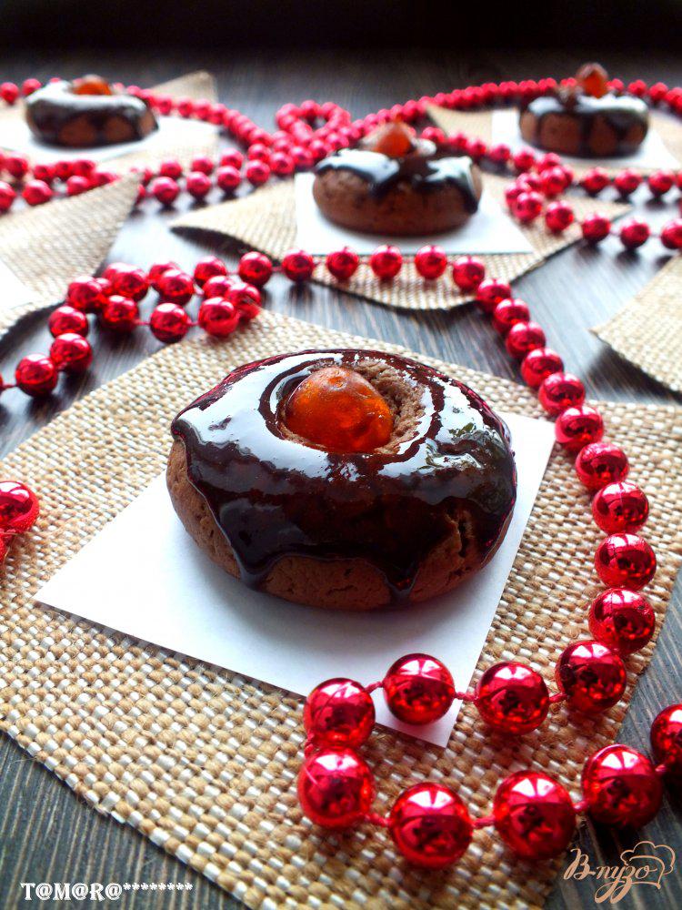Фото приготовление рецепта: Шоколадное печенье с кумкватами шаг №8