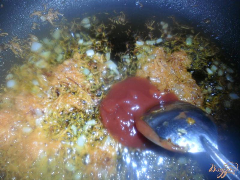 Фото приготовление рецепта: Постный томатный суп с гречкой шаг №3