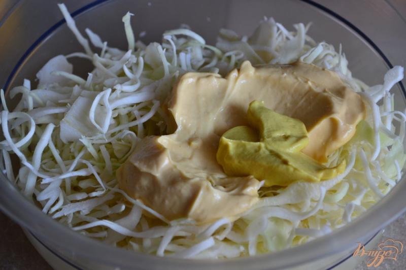 Фото приготовление рецепта: Капустный салат с ветчиной шаг №3