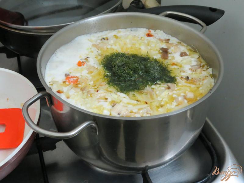 Фото приготовление рецепта: Суп из пекинской капусты на бульоне шаг №6