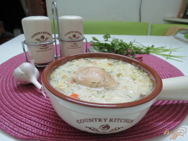 Фото приготовление рецепта: Суп из пекинской капусты на бульоне шаг №8