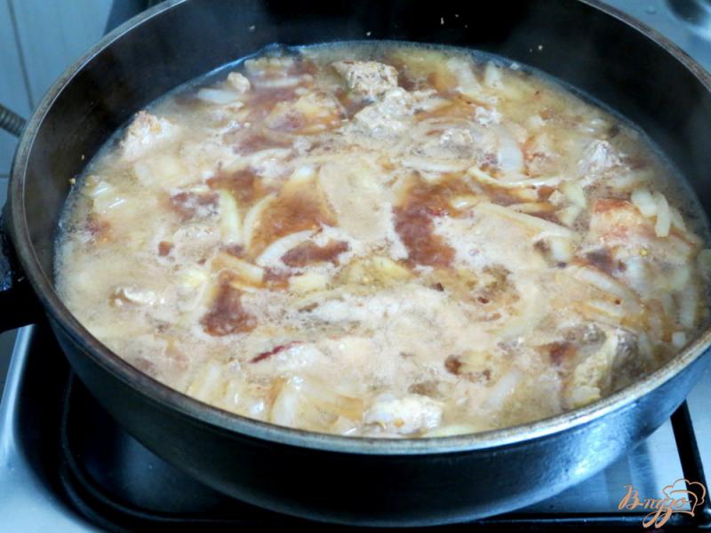 Фото приготовление рецепта: Свинина в остром пряном соусе шаг №7