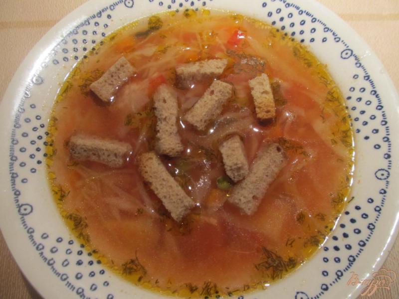 Фото приготовление рецепта: Томатный суп с горошком шаг №7