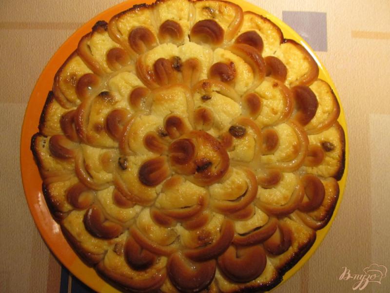 Фото приготовление рецепта: Пирог творожный «Хризантема» шаг №13