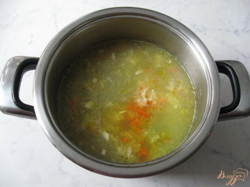 Фото приготовление рецепта: Суп из сухого зеленого гороха шаг №7