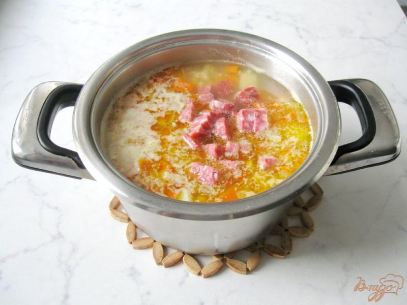 Фото приготовление рецепта: Суп с тыквой и красной чечевицей шаг №7