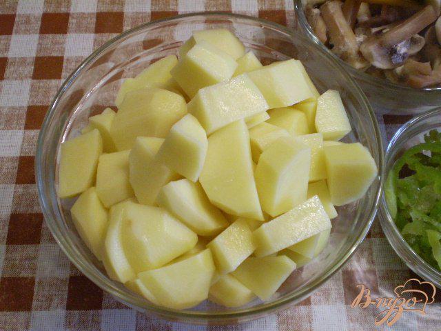 Фото приготовление рецепта: Картофель с грибами в мультиварке шаг №2