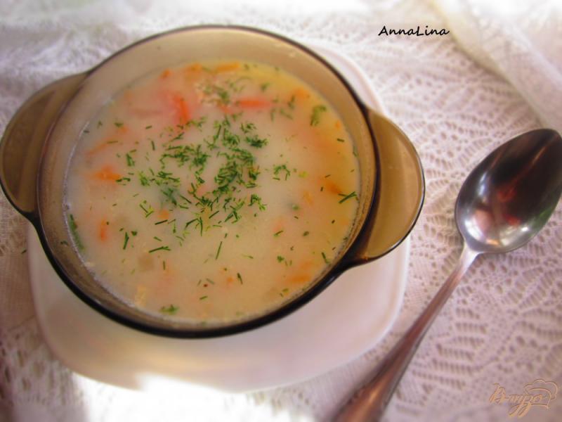 Фото приготовление рецепта: Суп с кроликом и фасолью на молоке шаг №7