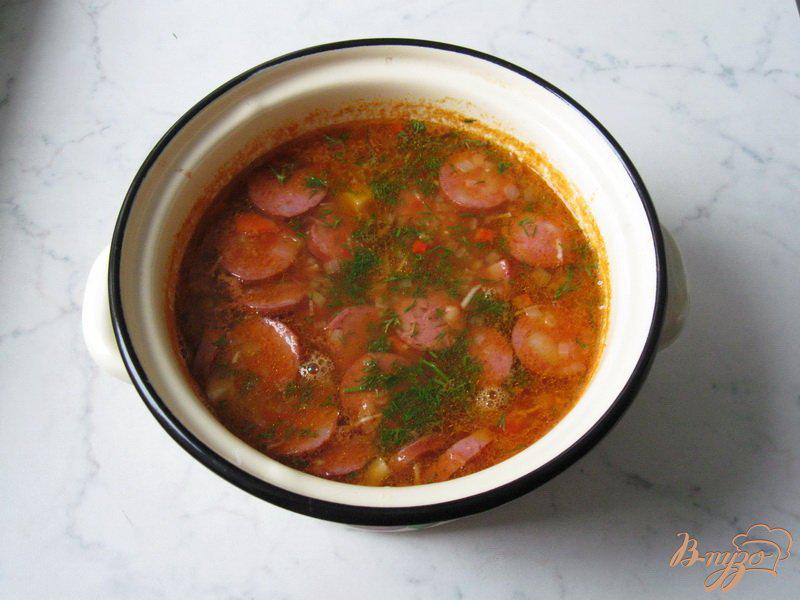Фото приготовление рецепта: Суп с красной чечевицей и томатом шаг №7