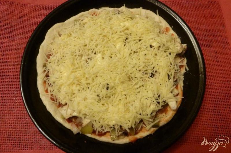 Фото приготовление рецепта: Пицца с куриным фаршем шаг №6