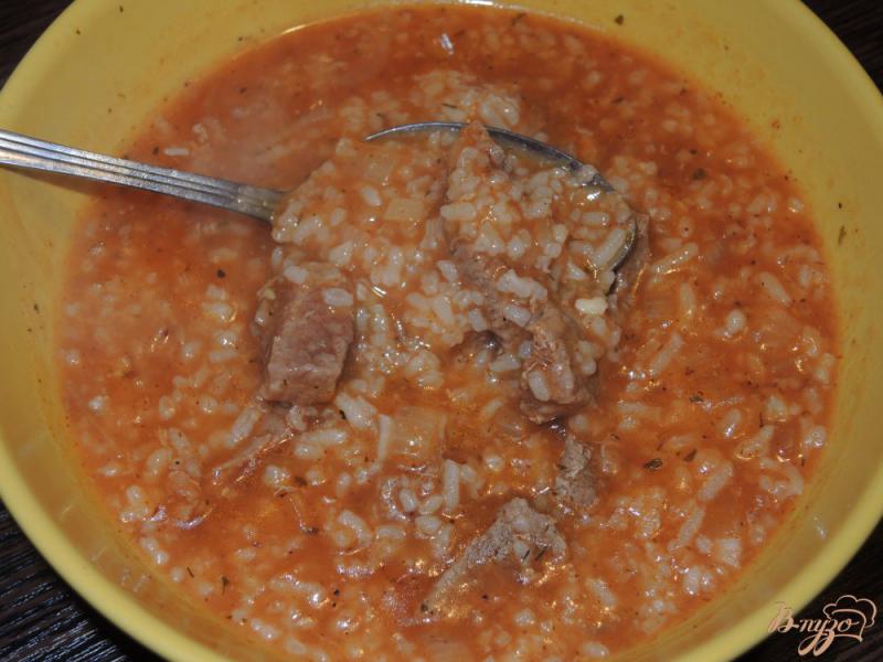 Фото приготовление рецепта: Суп харчо с соусом ткемали шаг №9