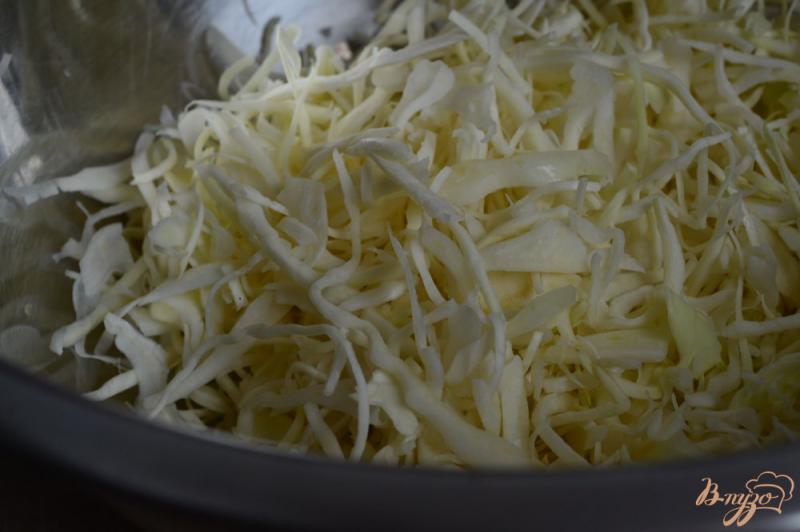 Фото приготовление рецепта: Капустный салат с черной редькой и яблоком шаг №1