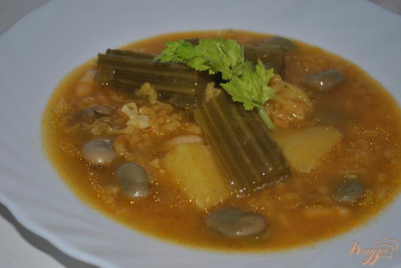 Фото приготовление рецепта: Рис и фасолью «Arroz con habichuelas» шаг №13