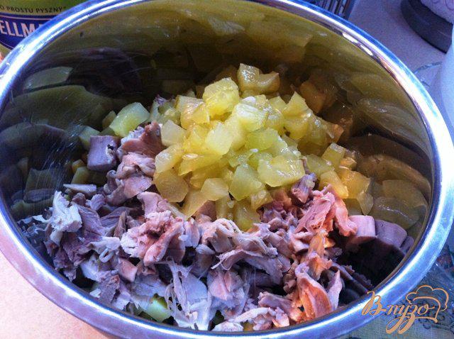 Фото приготовление рецепта: Овощной салат  с курицей. шаг №5