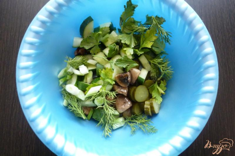Фото приготовление рецепта: Салат из двух видов огурцов и запеченной щуки шаг №1
