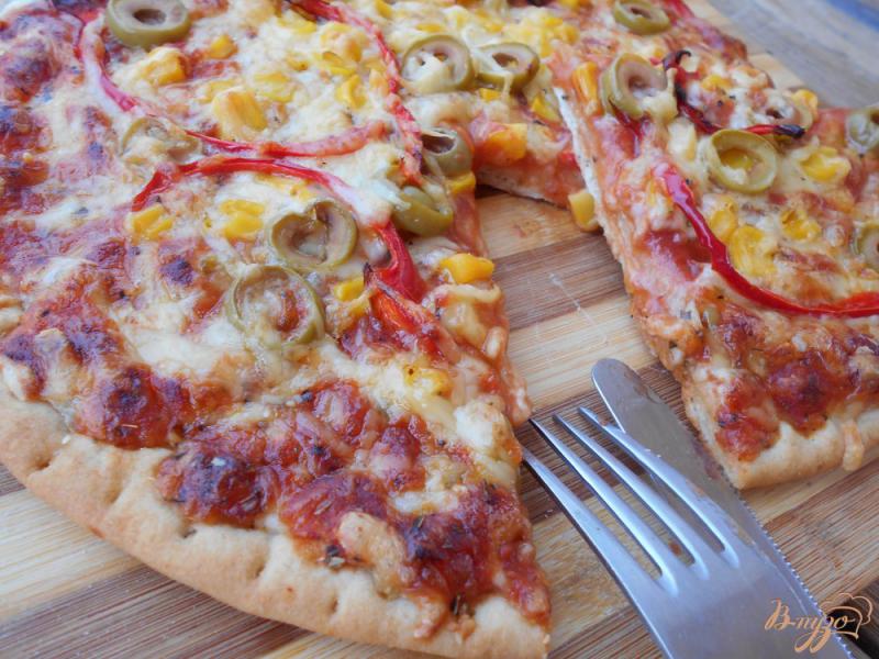 Фото приготовление рецепта: Пицца овощная шаг №4