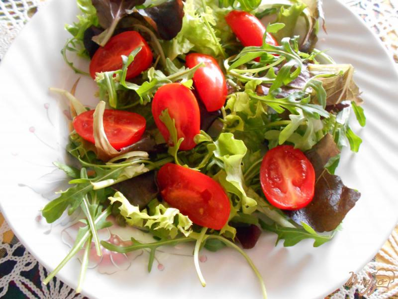 Фото приготовление рецепта: Овощной салат с беконом шаг №4