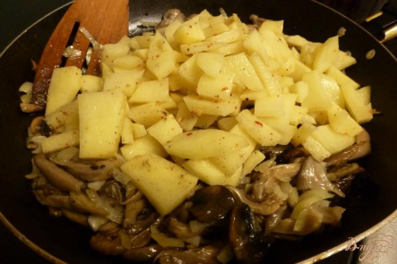 Фото приготовление рецепта: Молодой картофель с грибами,тушенный в молоке шаг №2