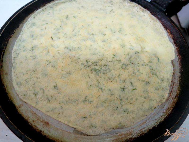 Фото приготовление рецепта: Творожно - блинные закусочные шашлычки шаг №3