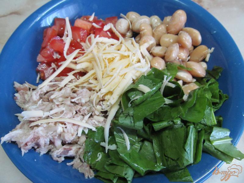 Фото приготовление рецепта: Салат из курицы фасоли и помидора шаг №2