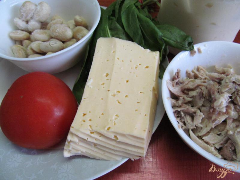 Фото приготовление рецепта: Салат из курицы фасоли и помидора шаг №1