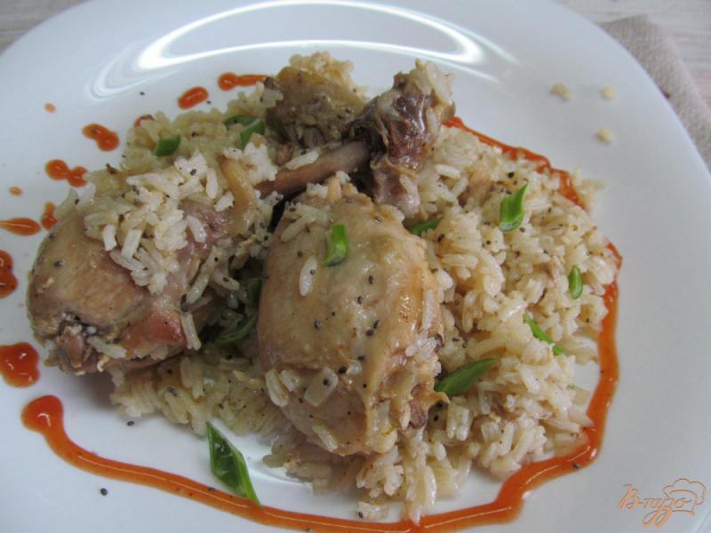 Фото приготовление рецепта: Куриные голени с рисом в мультиварке шаг №8