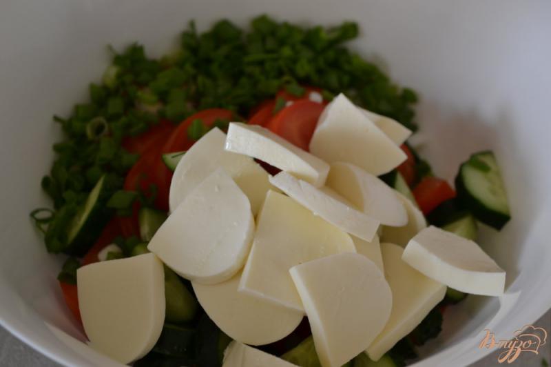 Фото приготовление рецепта: Салат из помидор и моцареллы шаг №4