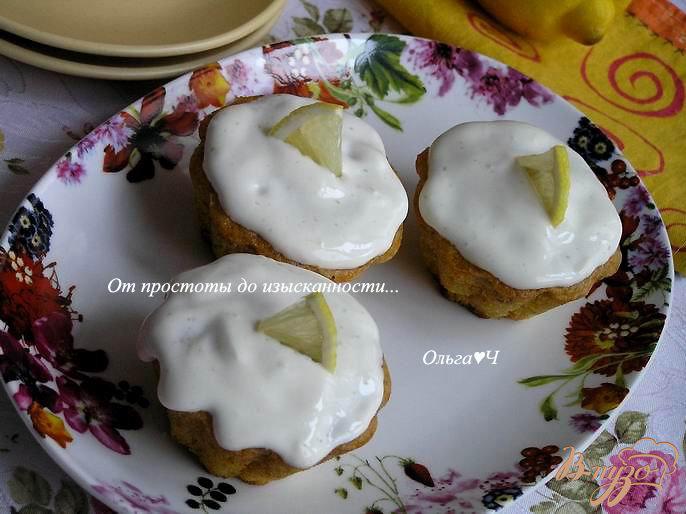 Фото приготовление рецепта: Тыквенные маффины с лимонным кремом от Джейми Оливера шаг №7