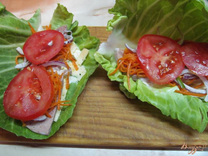 Фото приготовление рецепта: Сэндвичи из капусты шаг №6