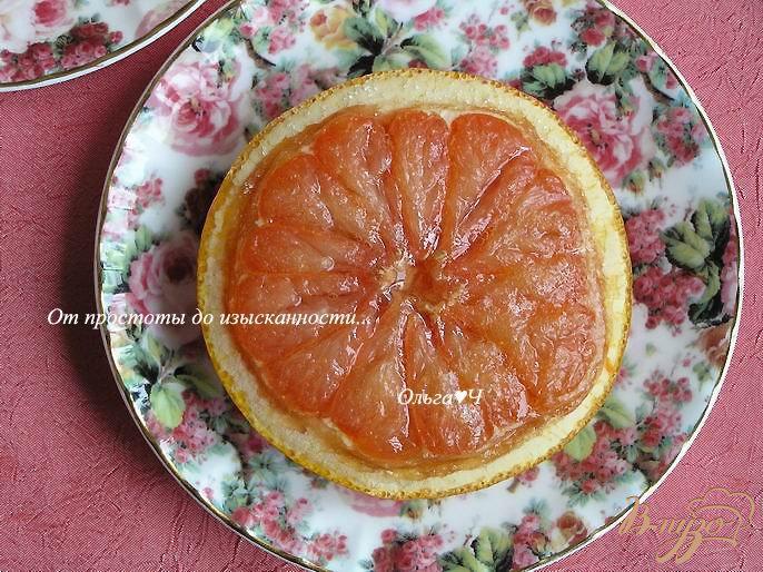 Фото приготовление рецепта: Запеченный грейпфрут с кокосовой стружкой шаг №4