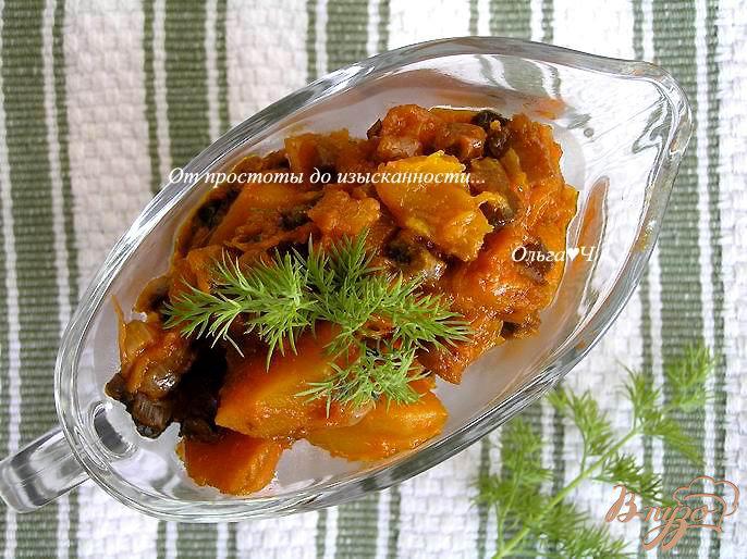 Фото приготовление рецепта: Рагу из тыквы с грибами шаг №5